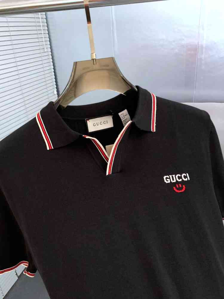 Gucci Black Premium Quality Polo T-shirt-thumb-4