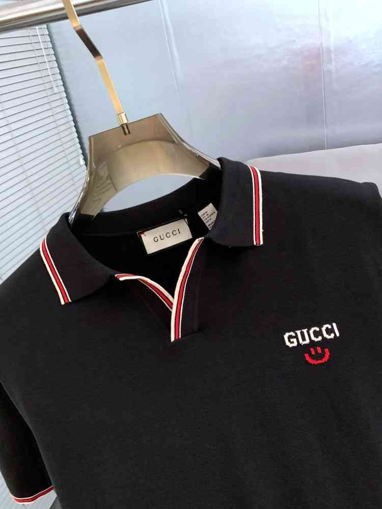 Gucci Black Premium Quality Polo T-shirt-thumb-3