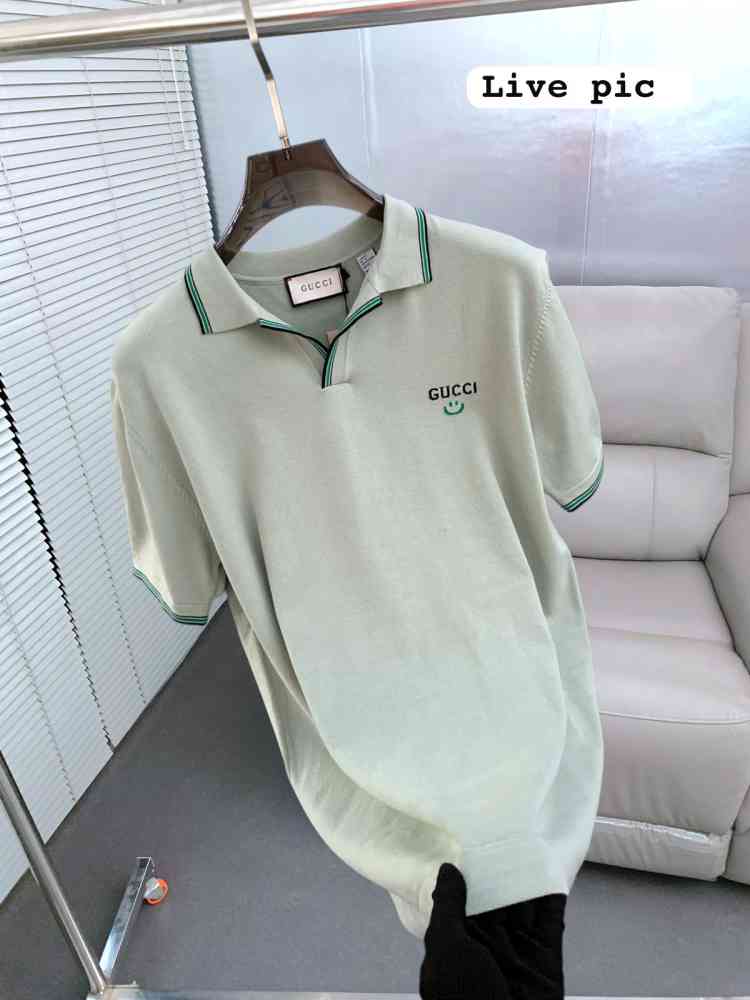 Gucci Light Green Premium Quality Polo T-shirt-thumb-4