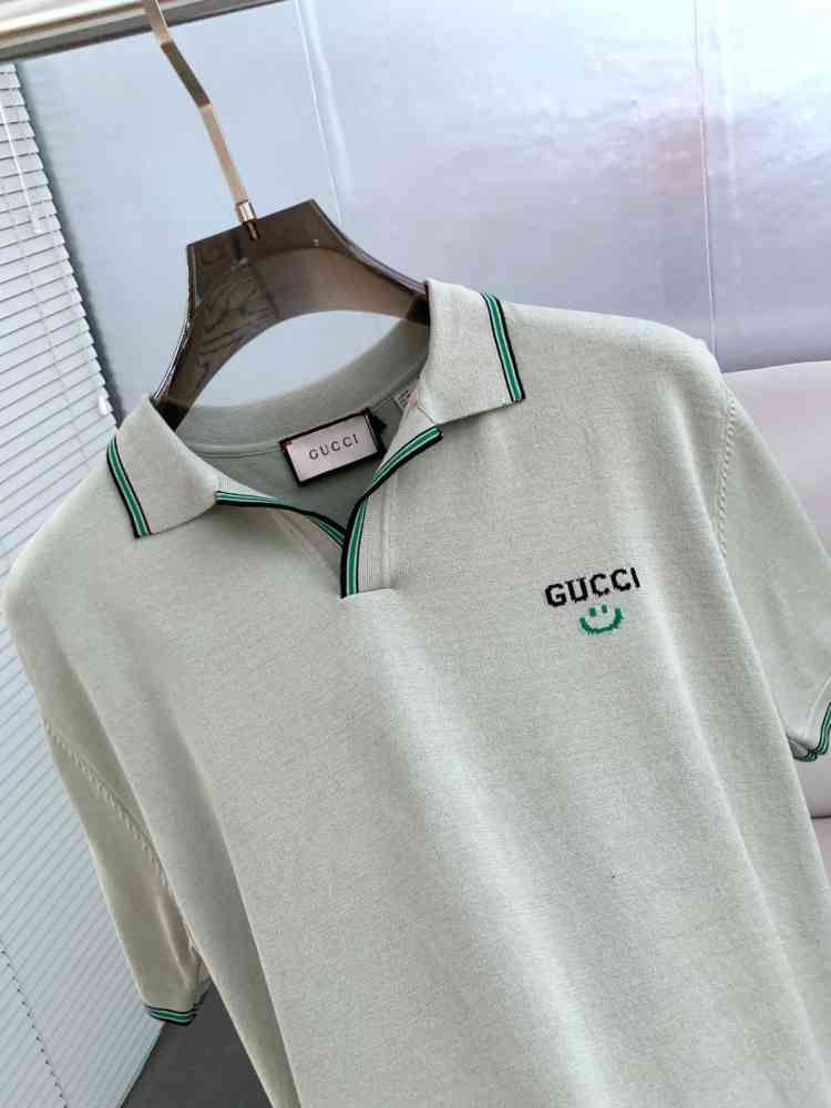 Gucci Light Green Premium Quality Polo T-shirt-thumb-2
