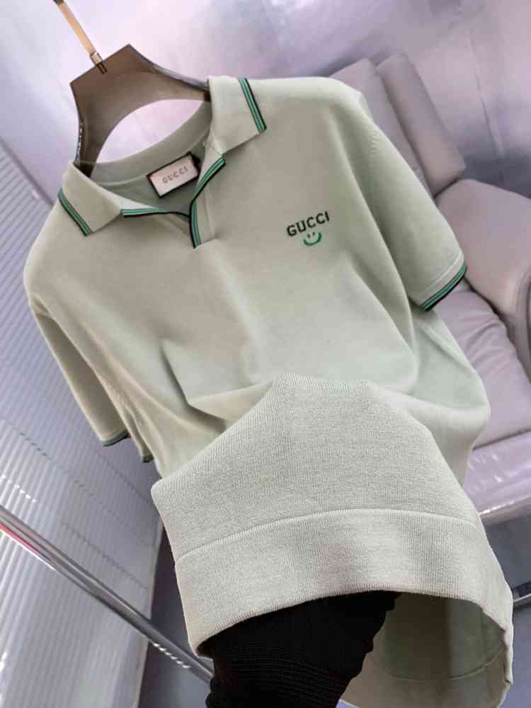 Gucci Light Green Premium Quality Polo T-shirt-thumb-1