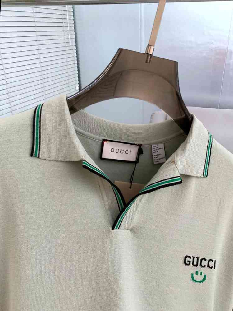 Gucci Light Green Premium Quality Polo T-shirt-thumb-3
