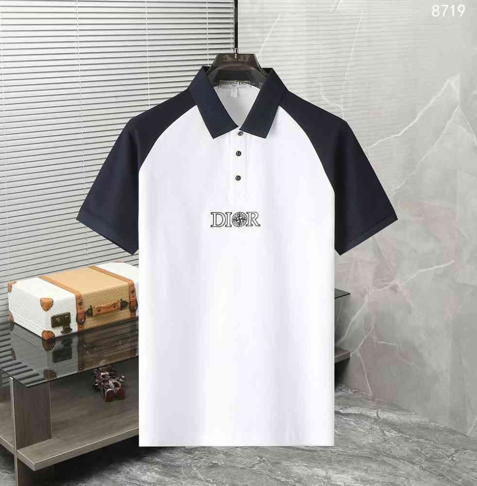 Dior White Premium Quality Polo T-Shirt-thumb-0