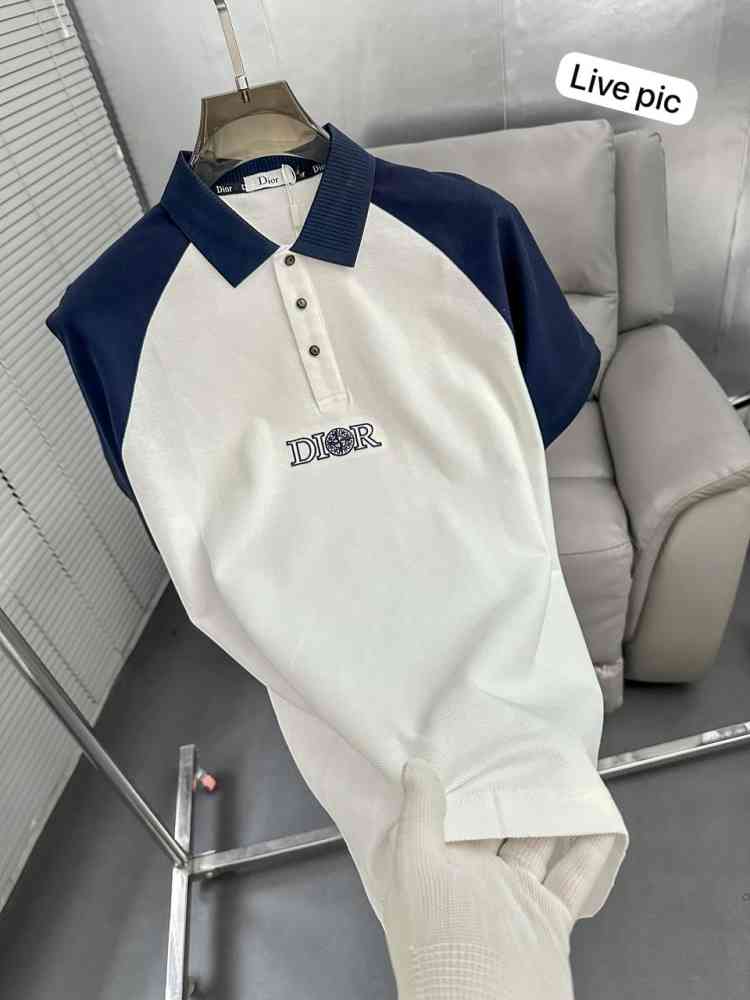 Dior White Premium Quality Polo T-Shirt-thumb-1