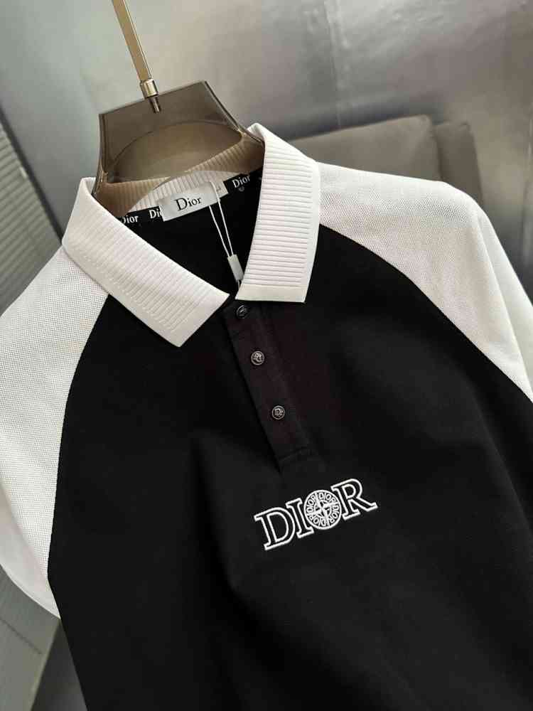 Dior Black Premium Quality Polo T-Shirt-thumb-3