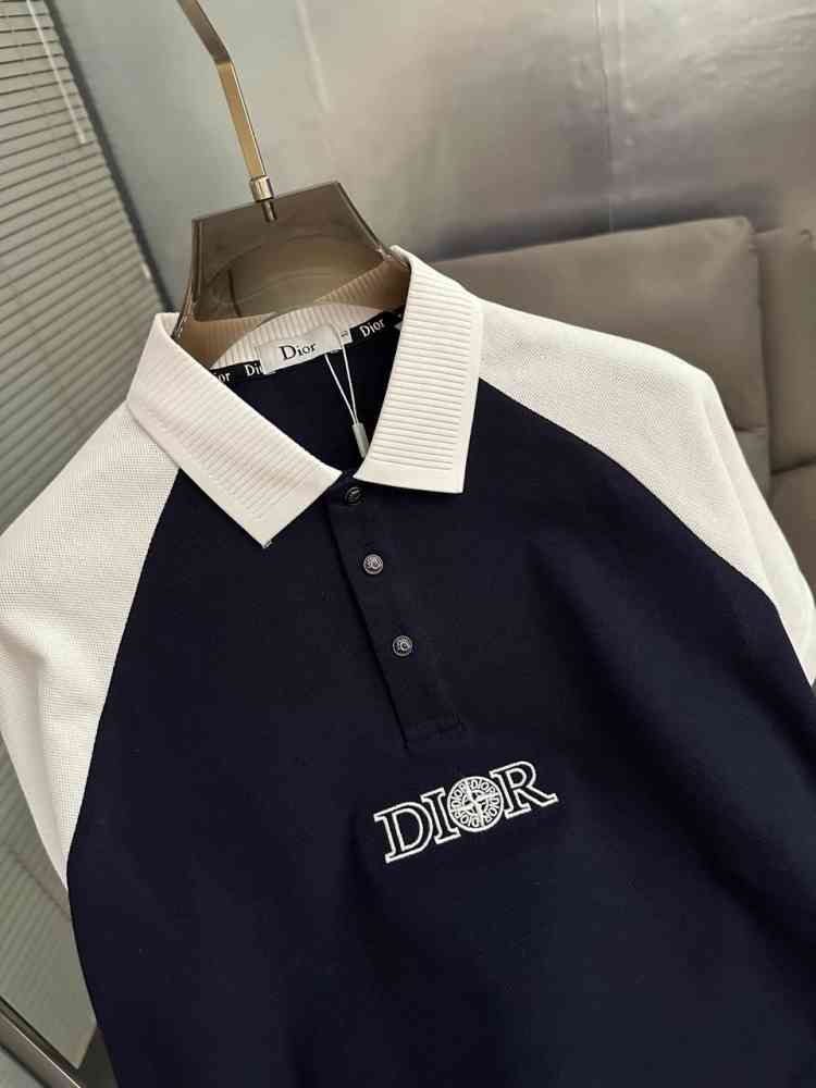 Dior Blue Premium Quality Polo T-Shirt-1