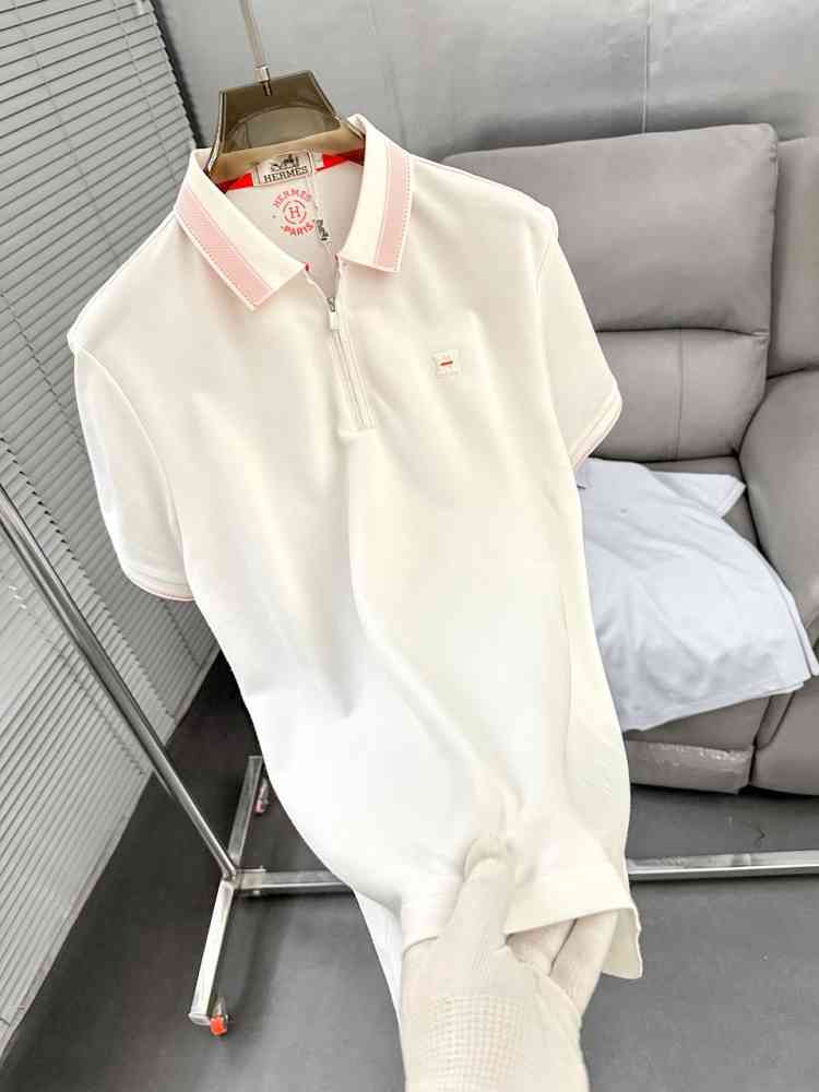 Hermes White Premium Quality T-shirt-thumb-0