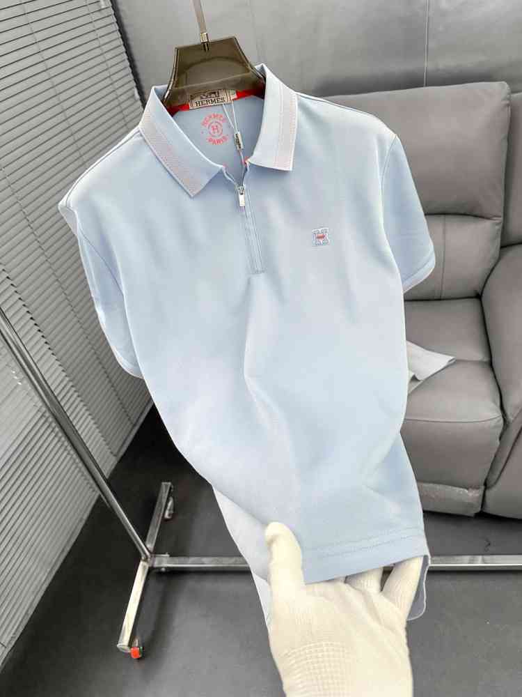 Hermes Sky Blue Premium Quality T-shirt-thumb-3