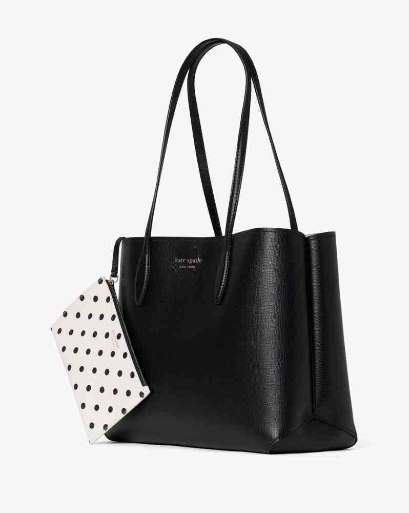 Kate Spade Ella Puffy Medium Black Tote Bag-thumb-0