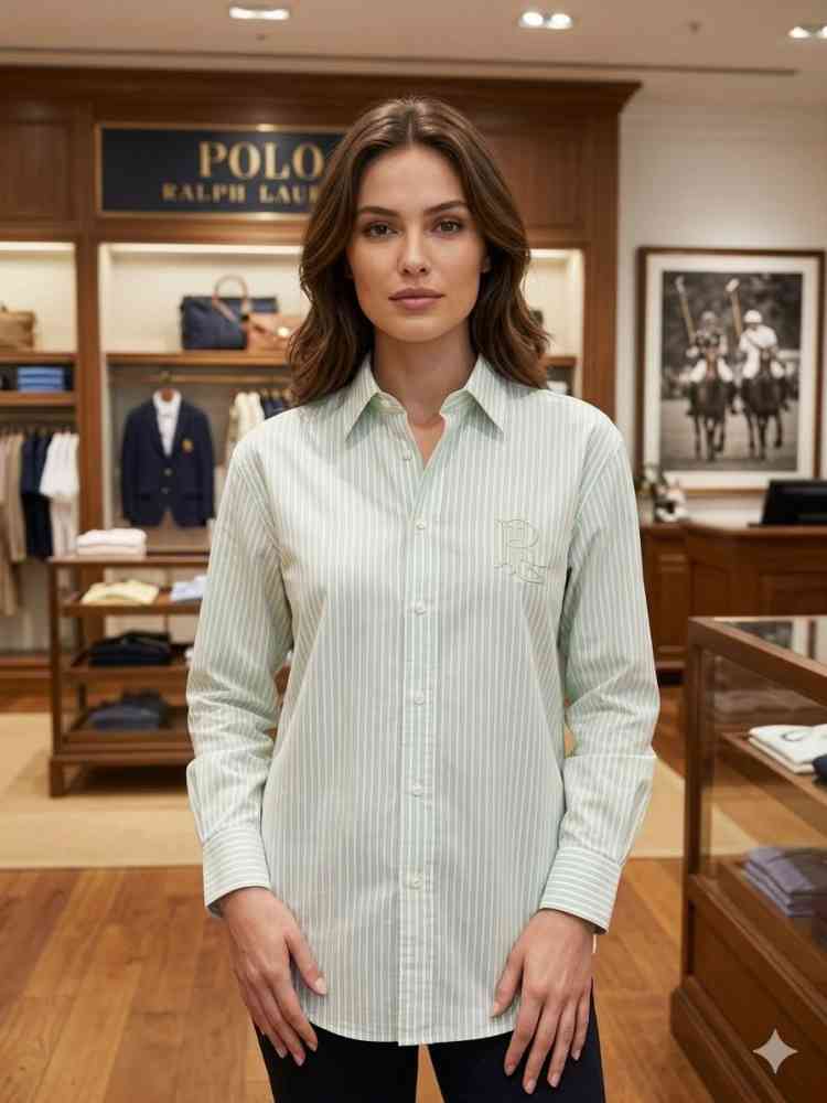Ralph Lauren Cream Premium Quality Women Shirt-thumb-1