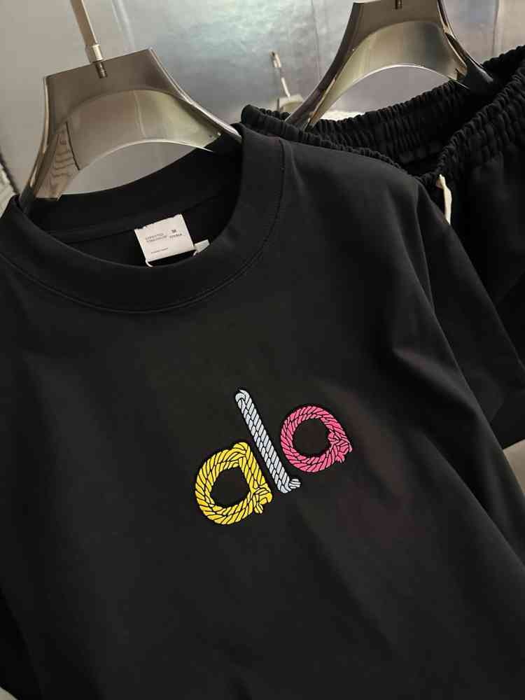 Alo Black Premium Quality Shirt & Shorts Combo-3