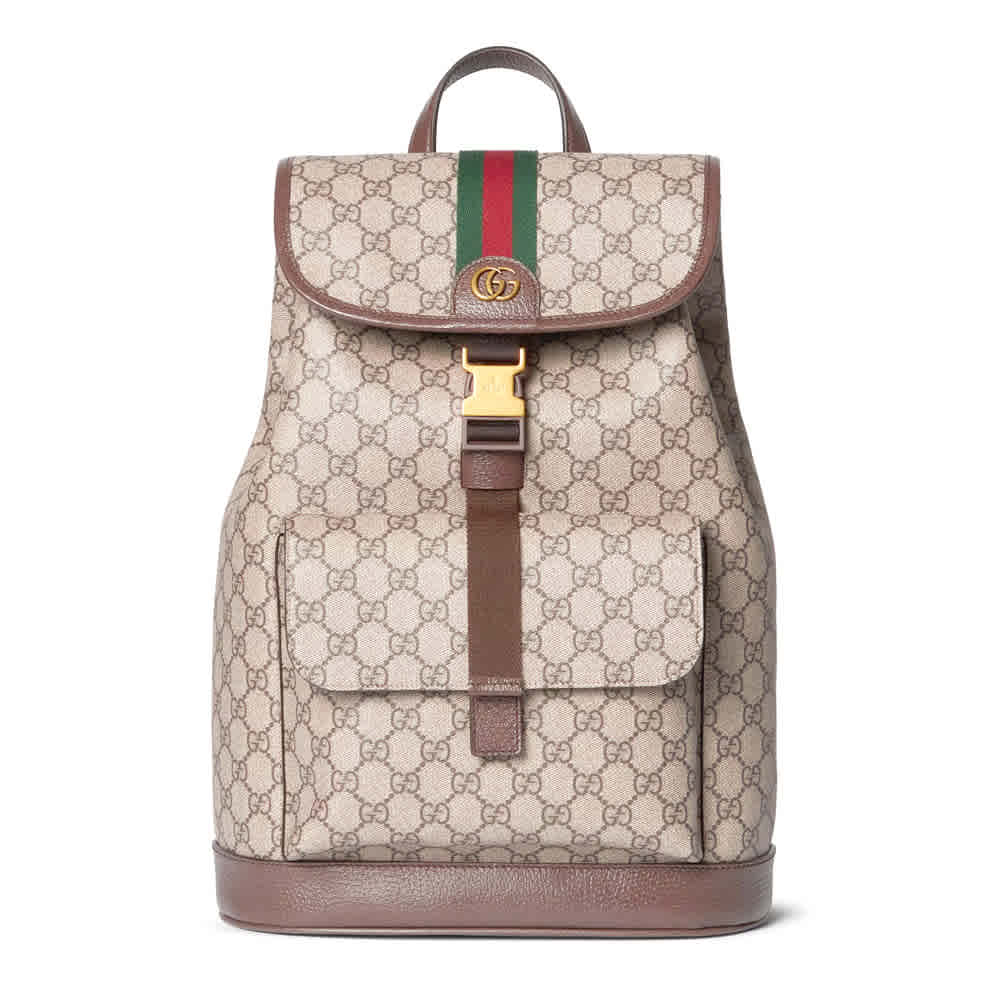 Gucci GG Ophidia Beige Backpack-thumb-0