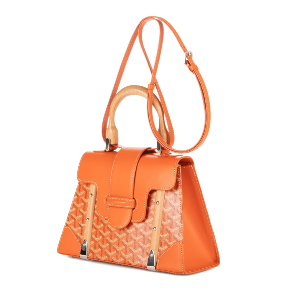 Goyard Saigon PM Small Orange Handbag-thumb-1