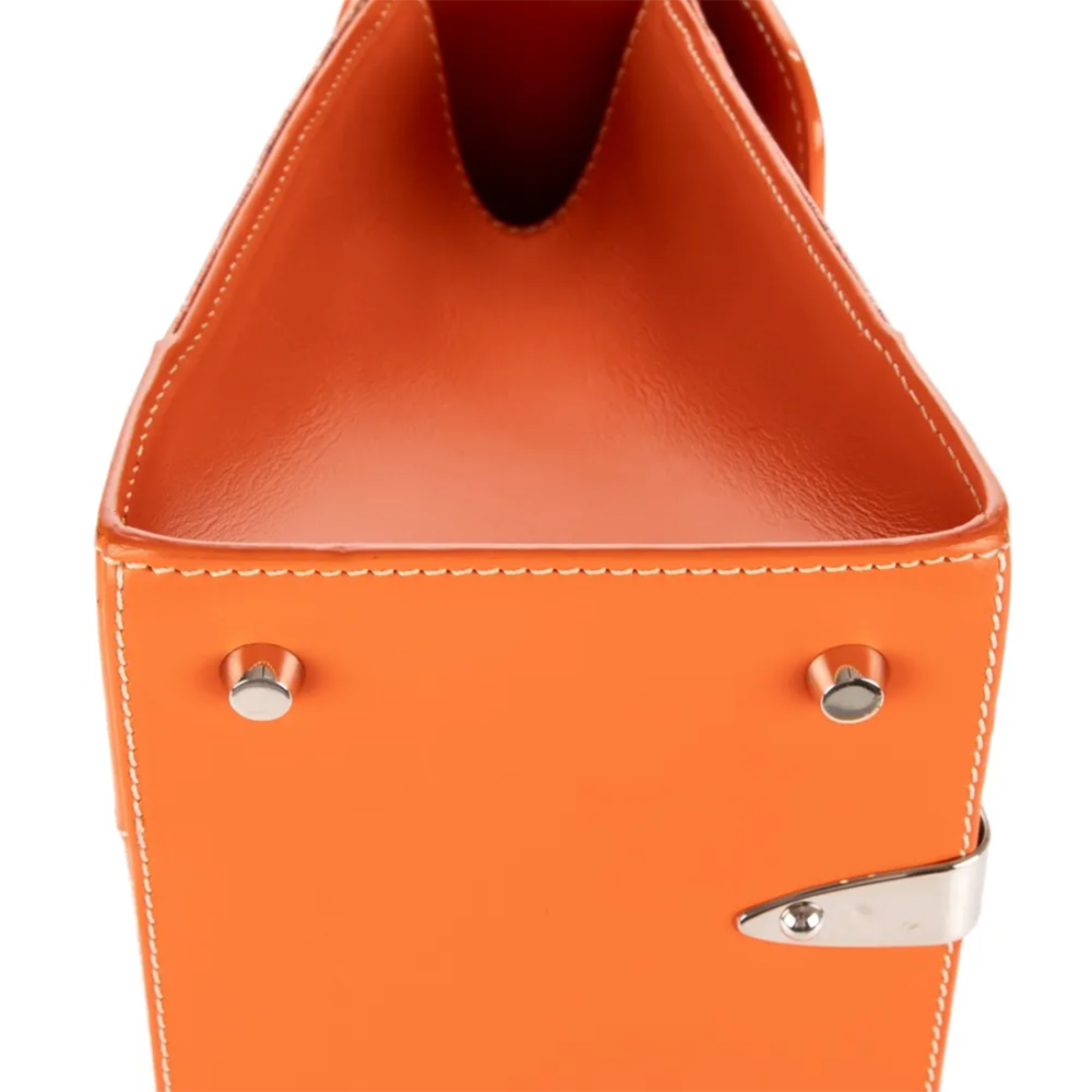 Goyard Saigon PM Small Orange Handbag-thumb-4