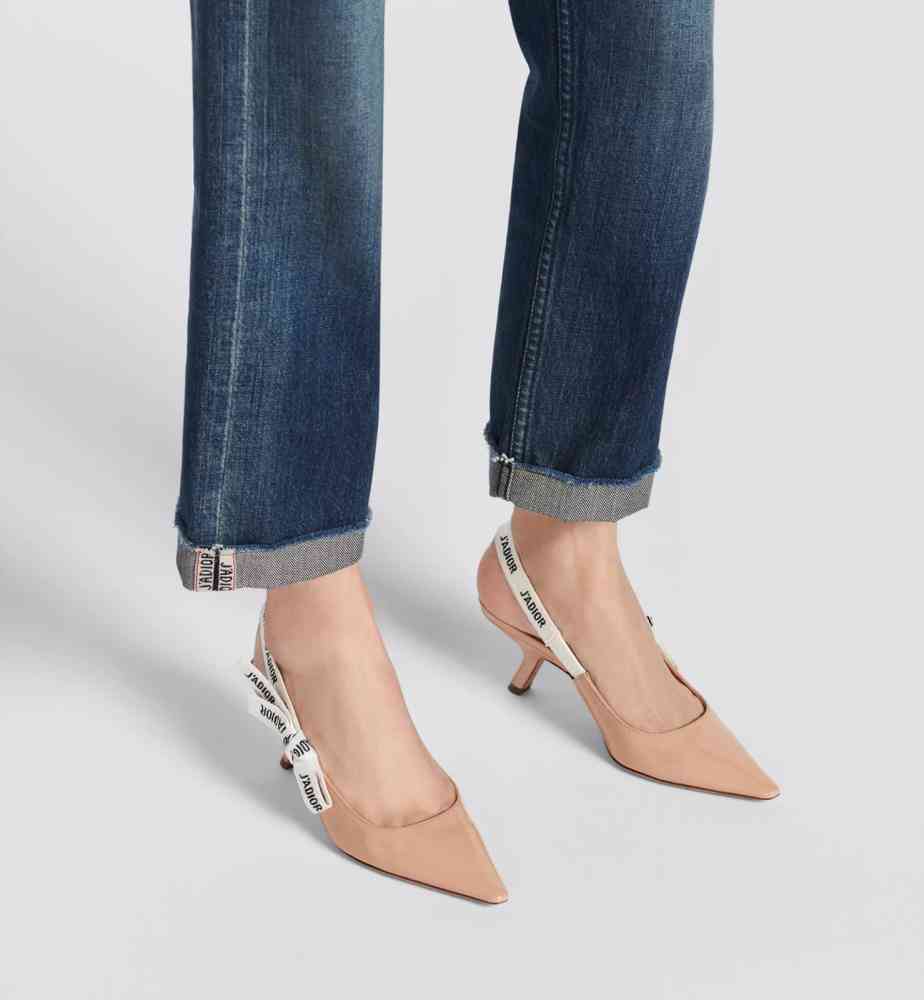 Christian Dior Peach Premium Quality Heels Sandals-thumb-2