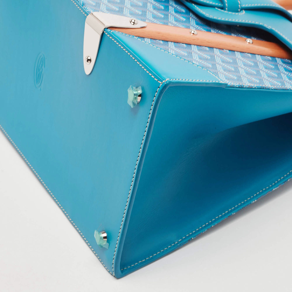 Goyard Saigon PM Small Blue Handbag-5