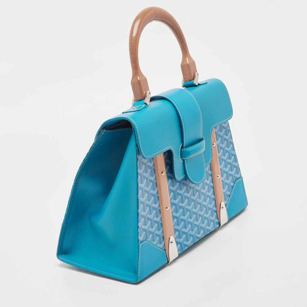 Goyard Saigon PM Small Blue Handbag-2