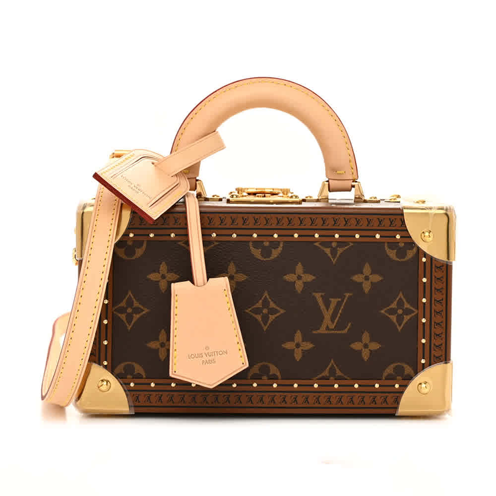 Louis Vuitton Ebene Monogram Coated Canvas Petite Valise Brown Handbag-thumb-0