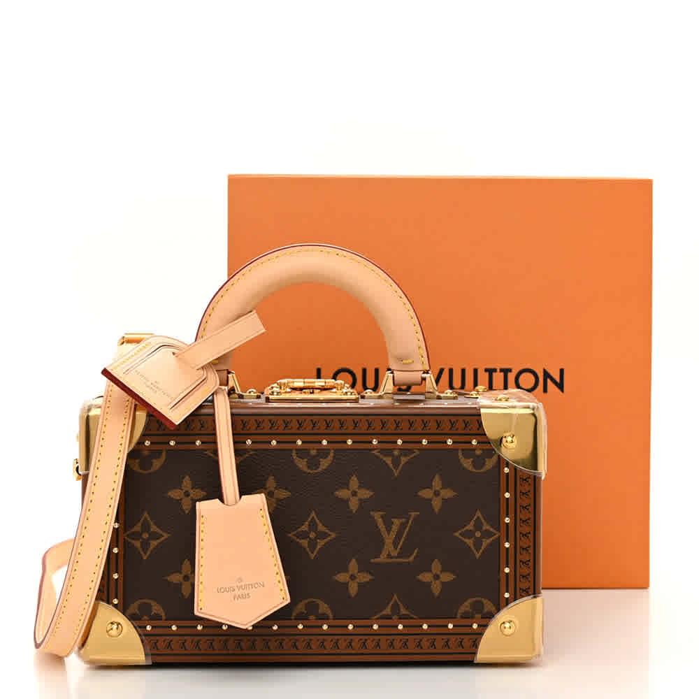 Louis Vuitton Ebene Monogram Coated Canvas Petite Valise Brown Handbag-thumb-6