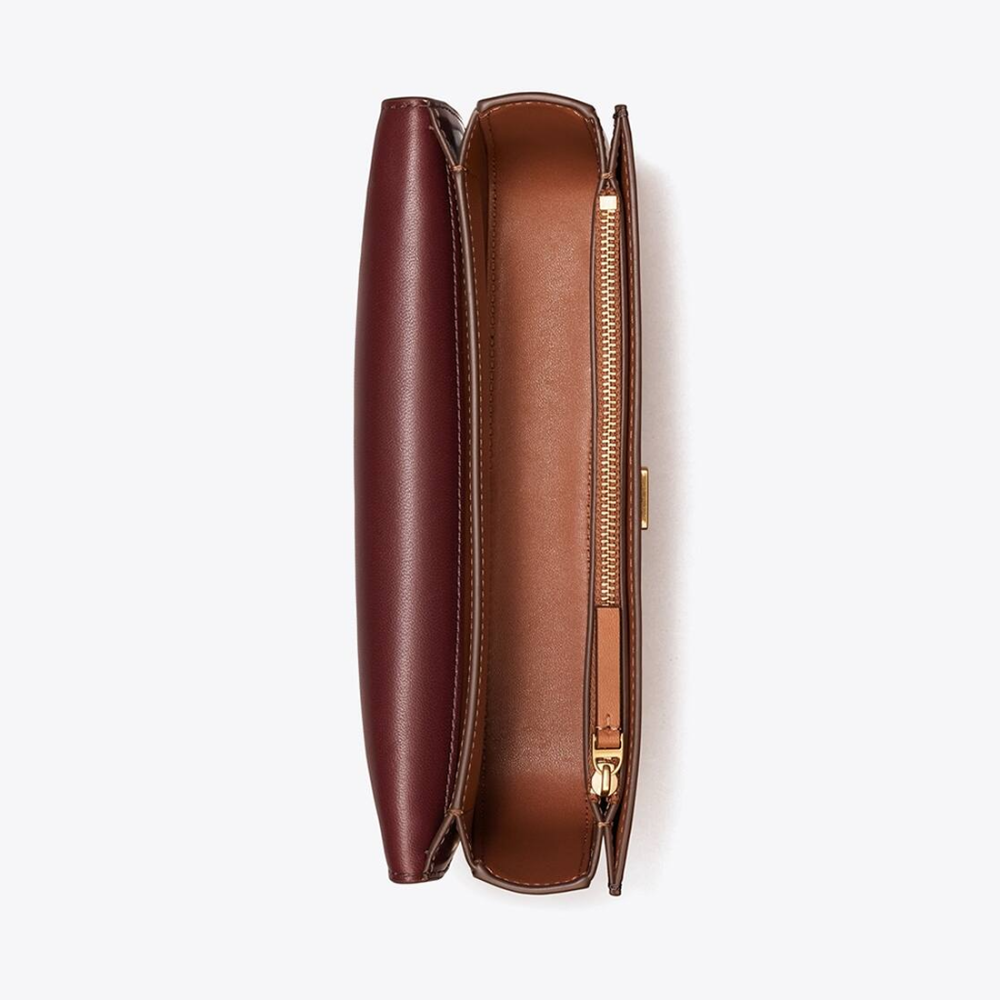 Tory Burch Britten Eleanor Burgundy Sling Bag-3