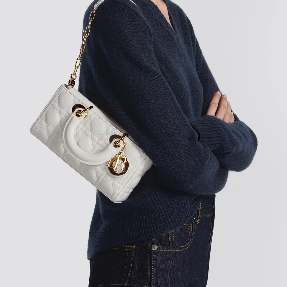 Christian Dior Lady White D-Joy Bag-5