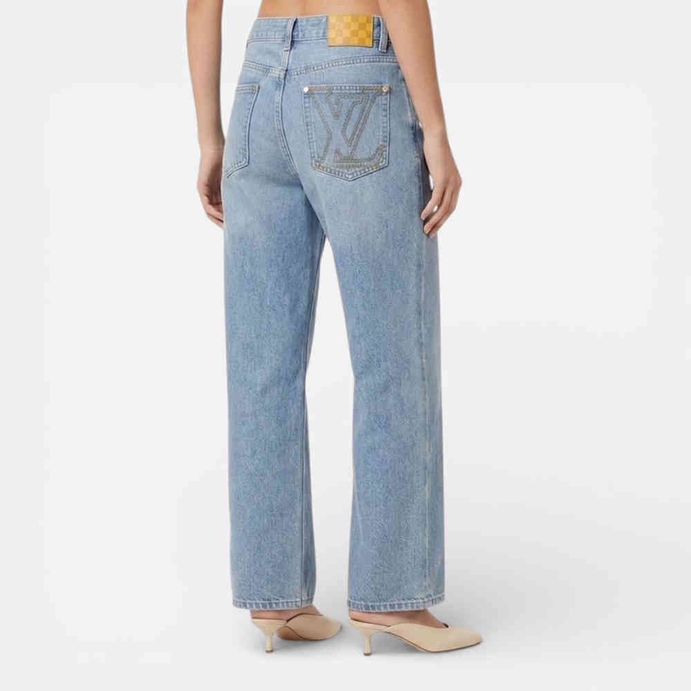 Louis Vuitton Denim Wide Leg Jeans-thumb-1