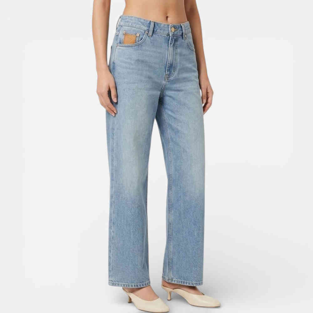 Louis Vuitton Denim Wide Leg Jeans-thumb-0