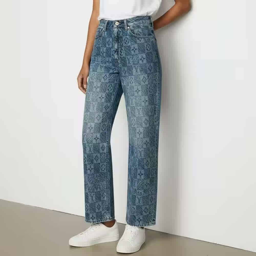 Louis Vuitton Signature Patchwork Denim Pants-thumb-0