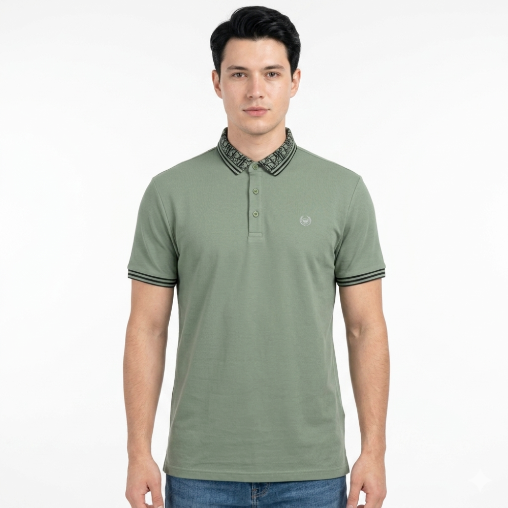 Green Dior Spider Embroidered Grey Premium T-shirt