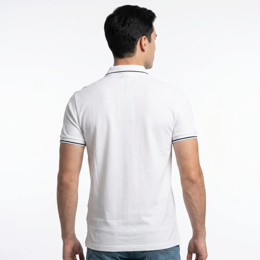 Burberry White Premium Quality Polo Tees-1