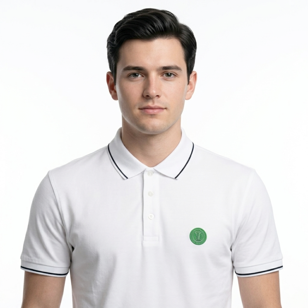 Burberry White Premium Quality Polo Tees-3
