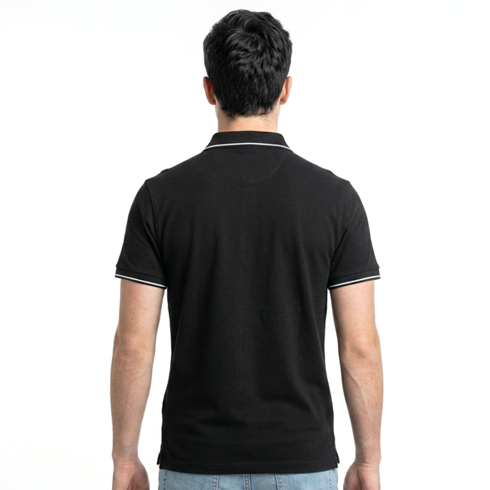 Burberry Black Premium Quality Polo Tees-1