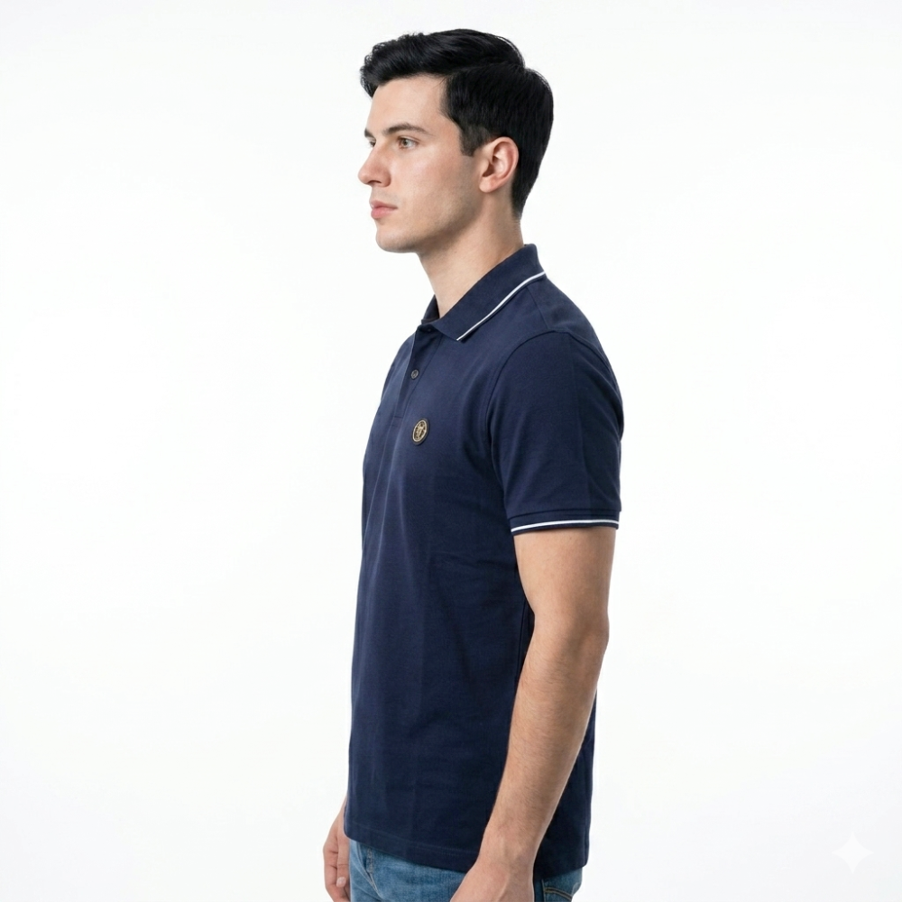 Burberry Blue Premium Quality Polo Tees-thumb-2