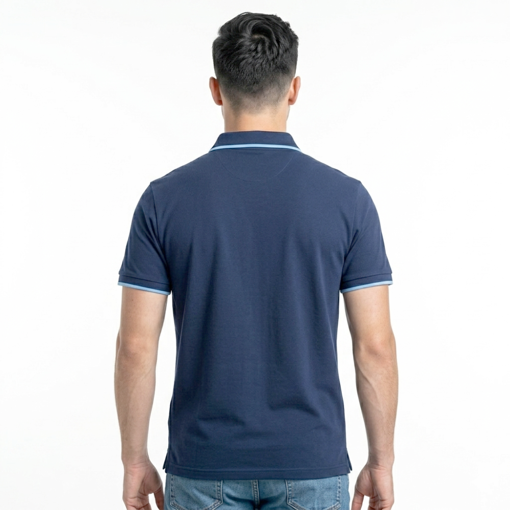 Boss Blue Embroidery Logo Premium Polo T-shirt-thumb-1