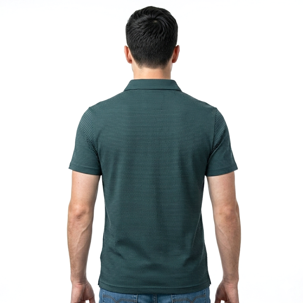 Prada Embossed Logo Green Premium Polo Luxury T-shirt-1
