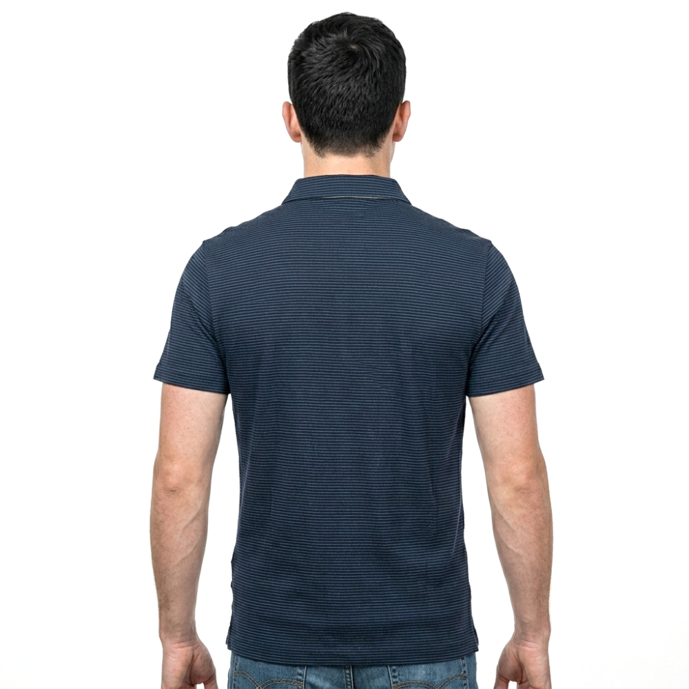 Prada Embossed Logo Blue Premium Polo Luxury T-shirt-1