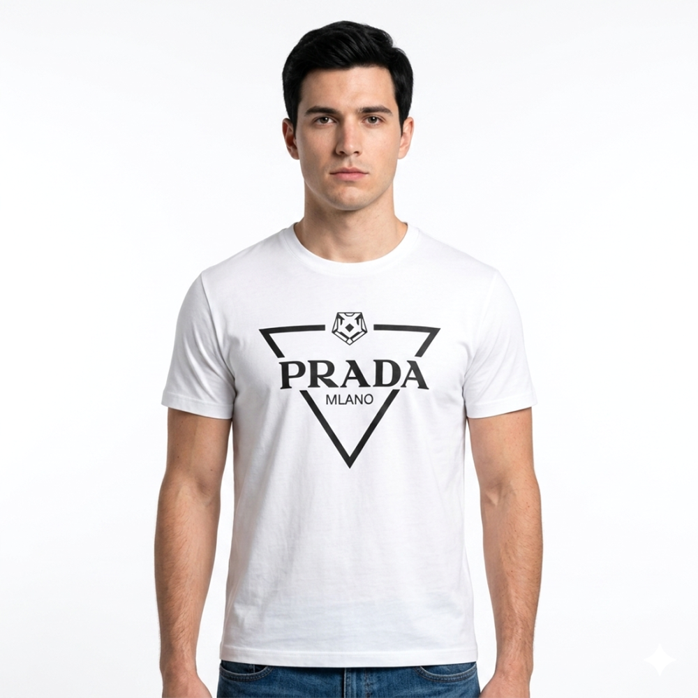 Prada Milano Print Premium Quality T-shirt-thumb-4
