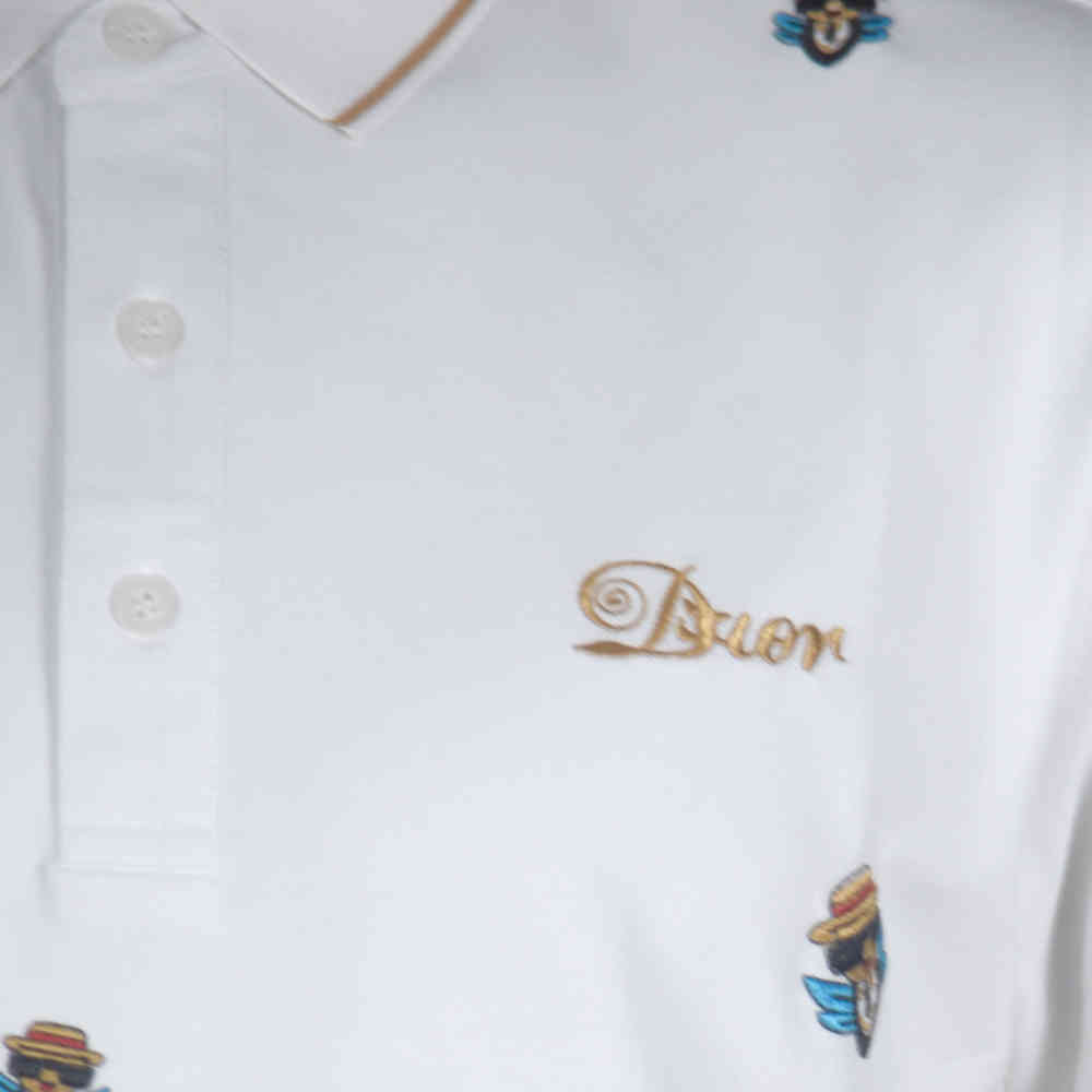 Dior Premium White Quality Embroidered Polo T-shirt-4