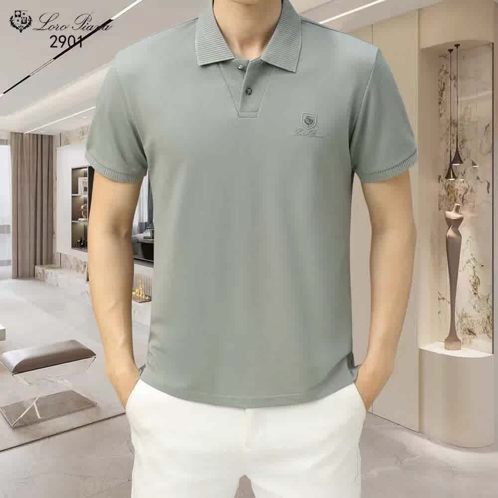 Green Loro Piana White Premium Quality T-Shirt