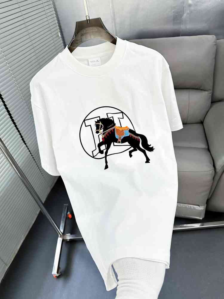 White Hermes Black Premium Quality T-shirt