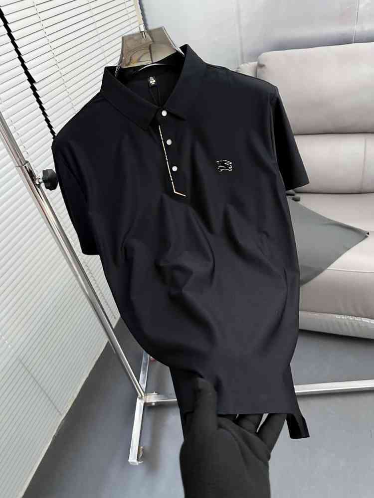 Burberry Black Premium Exclusive Polo T-shirt-thumb-1