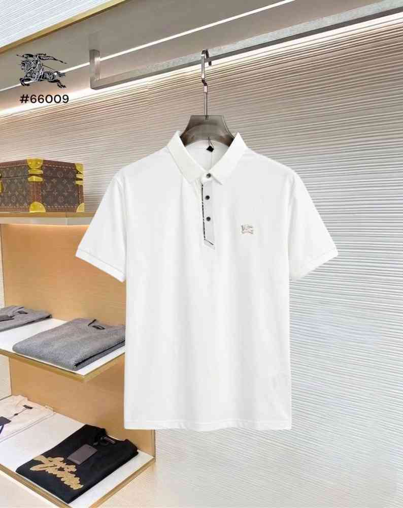 White Burberry Green Premium Exclusive Polo T-shirt