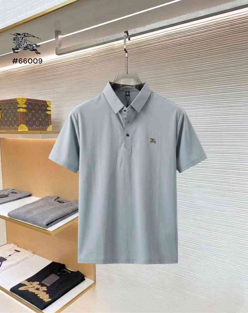 Grey Burberry Green Premium Exclusive Polo T-shirt
