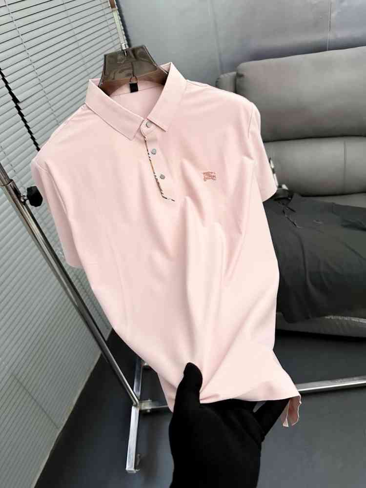 Burberry Pink Premium Exclusive Polo T-shirt-1