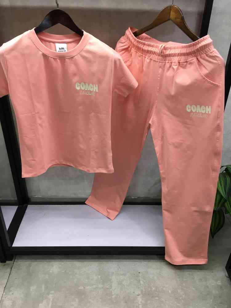 Coach Pink Premium Quality Co-ord Set-thumb-0