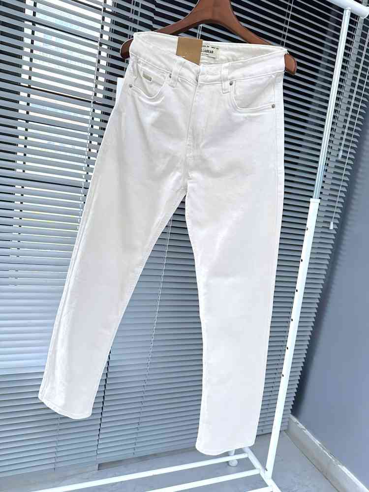 Pull & Bear White Premium Quality Jeans-thumb-1