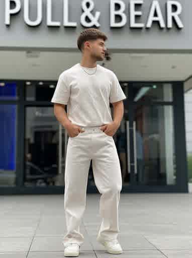 Pull & Bear White Premium Quality Jeans-thumb-0