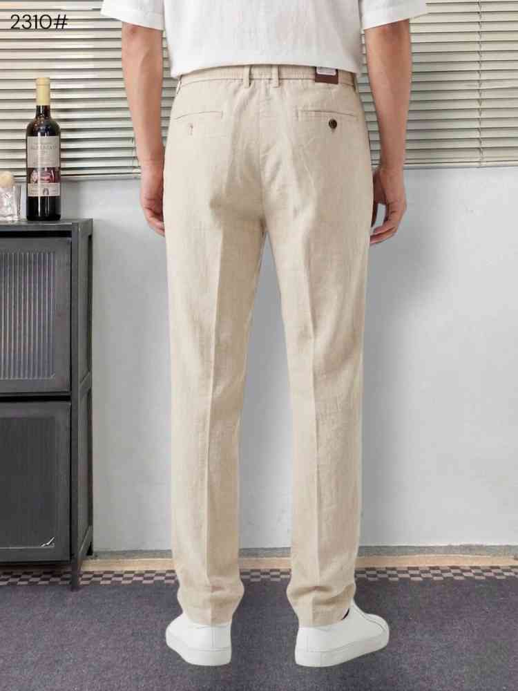 Loro Piana Cream Premium Quality Pants-thumb-2