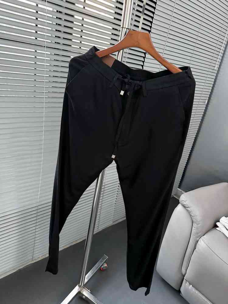 Loro Piana Black Premium Quality Pants-thumb-1