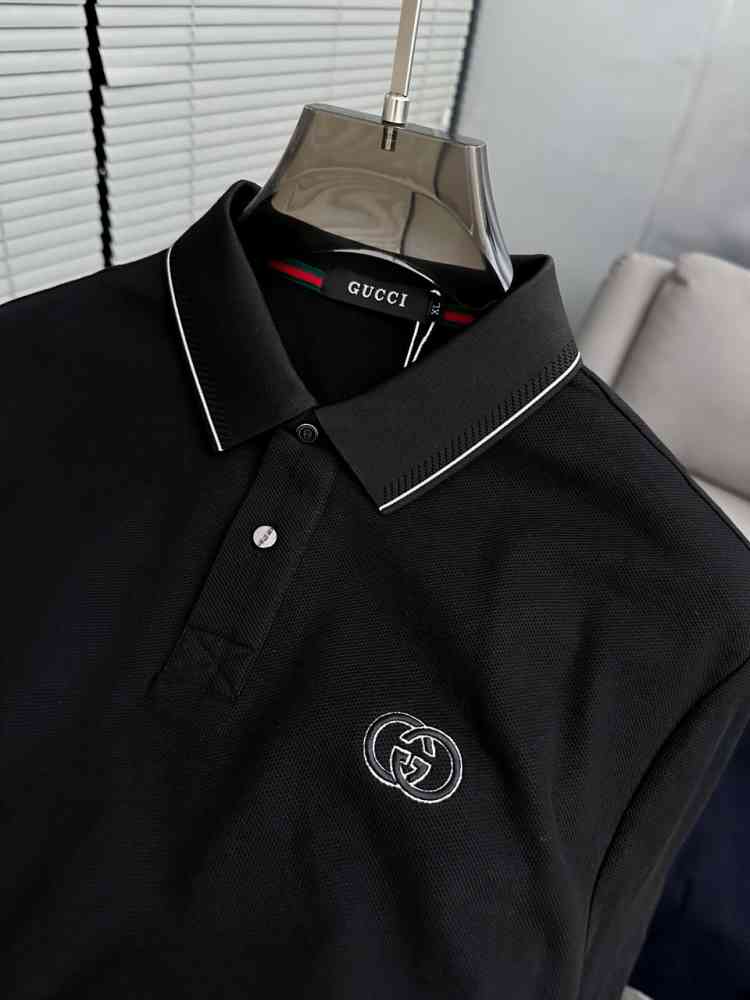 Gucci Black Premium Quality Polo T-shirt-thumb-3